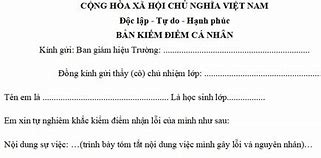 Bản Kiểm Điểm Học Sinh Cấp 2 Không Làm Bài Tập