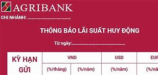 Bảng Lãi Suất Agribank